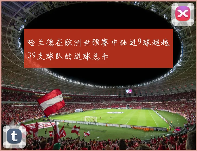 哈兰德在欧洲世预赛中独进9球超越39支球队的进球总和